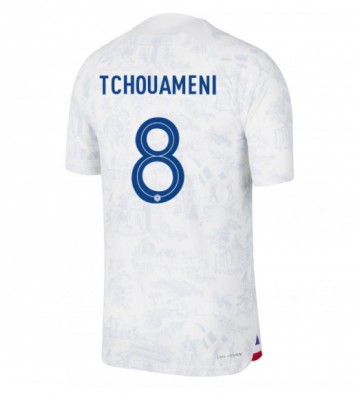 Francja Aurelien Tchouameni #8 Koszulka Wyjazdowych MŚ 2022 Krótki Rękaw